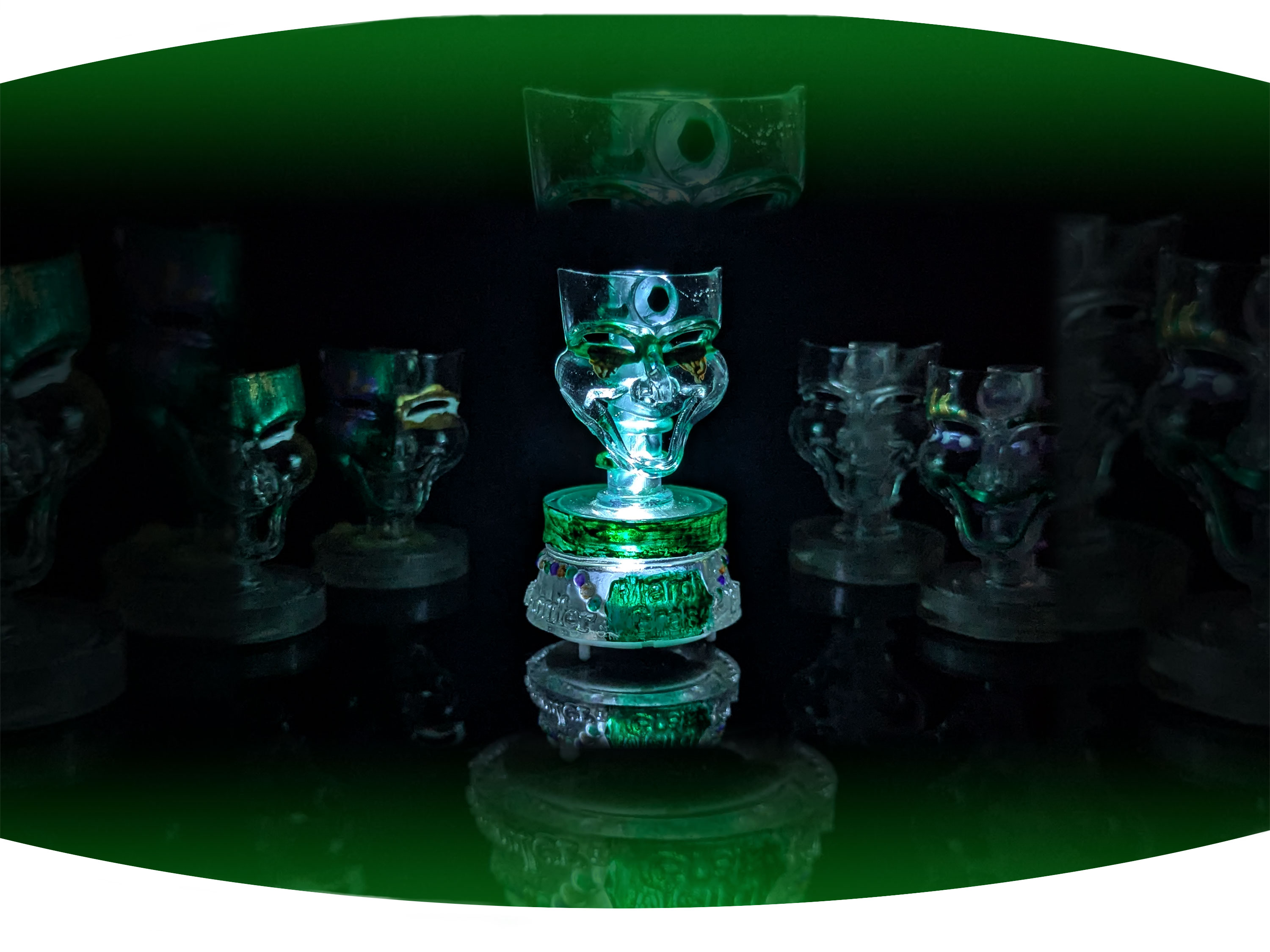 White screen printed  t-shirt with the black text Bywater with red stamp across it that says gentrified